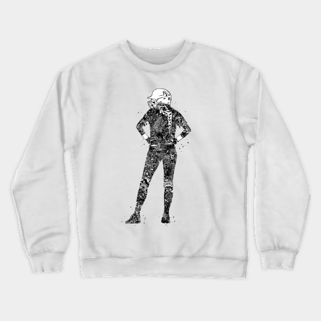 Girl Softball Player Crewneck Sweatshirt by RosaliArt